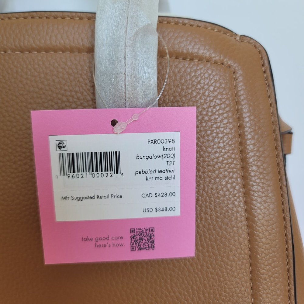 KATE SPADE Knott Pebbled Leather MEDIUM Satchel & Slim Bifold Wallet- Bungalow ⭐ - Picture 15 of 16